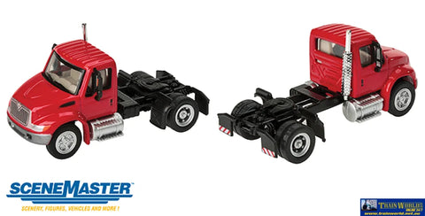 WAL 11131 Walthers Scenemaster International(R) 4300 Single Axle Semi Tractor Only RED Assembled HO Scale Vehicle
