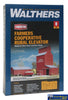 Wal-3238 Walthers Cornerstone Kit Farmers Co-Op Rural Grain Elevator N Scale Structures