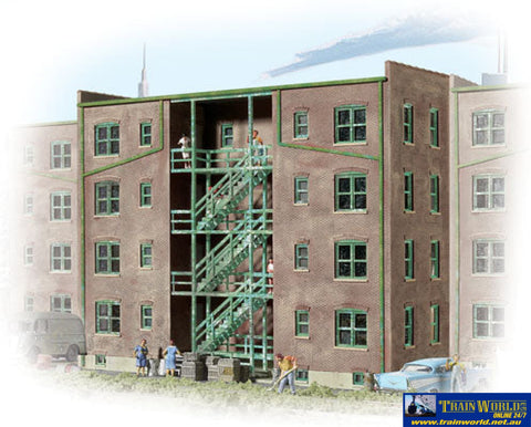 Wal-3263 Walthers Cornerstone Kit Parkview Terrace Background Building N Scale Structures