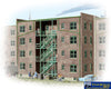 Wal-3263 Walthers Cornerstone Kit Parkview Terrace Background Building N Scale Structures