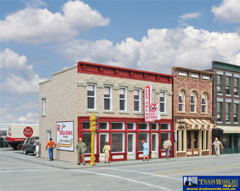 WAL 3472 Walthers Cornerstone Kit Jim’s Red Owl HO Scale Structures