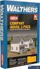 Wal-3790 Walthers Cornerstone Kit Company House Pkg(2) Ho Scale Structures
