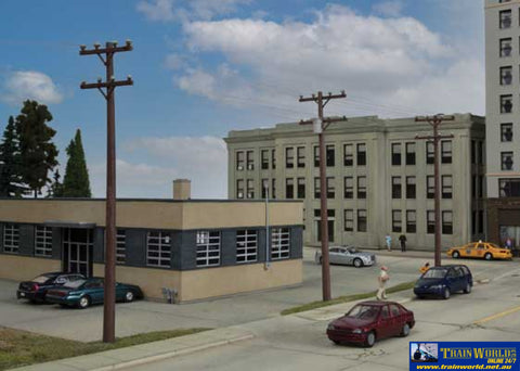 Wal-4120 Walthers Scenemaster Kit Electric Utility Pole Set Ho Scale Structures