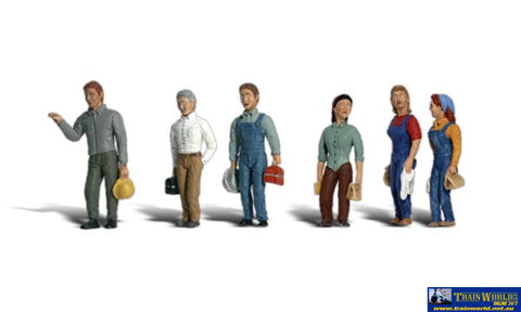 Woo-A2188 Woodland Scenics 2Nd Shift Workers (6-Pack) N Scale Figure
