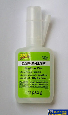 Zap-Pt02 Zap Ca (Cyanoacrylate) Medium 28.3G Glueandpaint