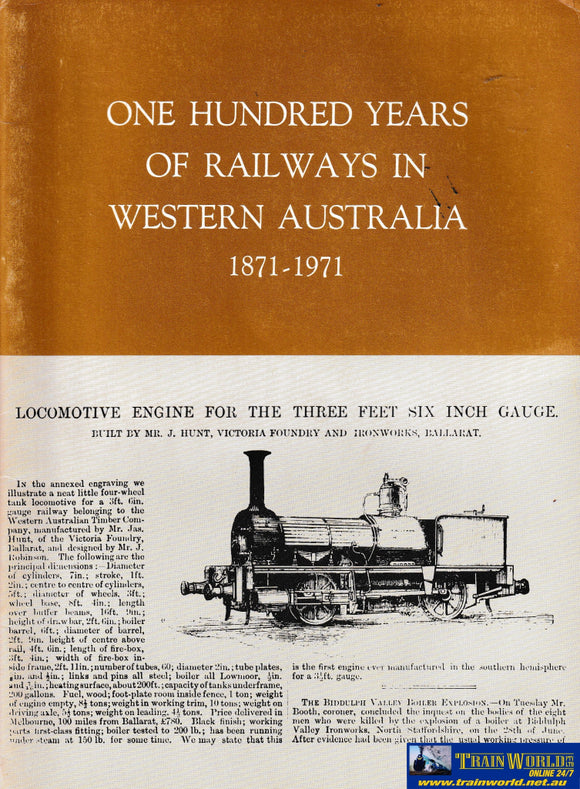 100 Years of Railways in WA 1871 to 1971 -Used- (UBWB-0612S) Reference