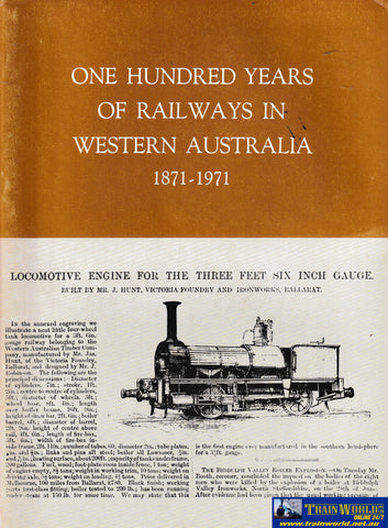 100 Years of Railways in WA 1871 to 1971 -Used- (UBWB-0612S) Reference