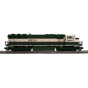 ATL-30138214 Atlas-Premier  SD70MAC LOCOMOTIVE BNSF (EX-BN EXCUTIVE W/BNSF WEDGE) 9624 (GREEN/TAN) - 2RL DCC/DCS Sound Smoke O Scale (2 Rail)