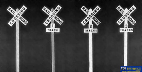 541-9 Pikestuff Kit Railroad Crossbucks (4) HO Scale - Structures