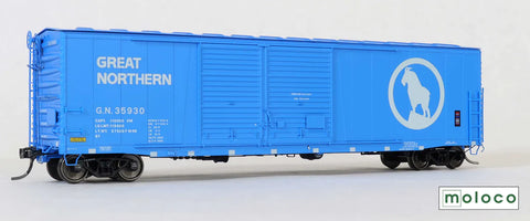 MOL-7050703 Moloco St. Cloud built 50' XM 15-0 Double-slider offset, Repainted Big Sky Blue #35930 HO-Scale