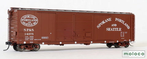 MOL-7052002 Moloco St. Cloud built 50' XM 15-0 Double-slider offset, Delivery SP&S scheme 1957 #14075 HO-Scale