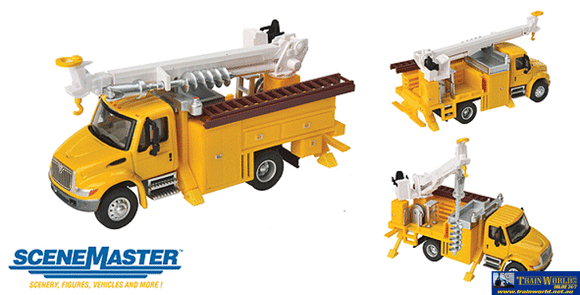 949-11732 Walthers Scenemaster International(R) 4300 Utility Truck W/Drill - Assembled Ho Scale