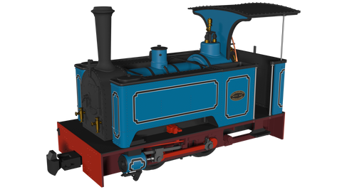 RAP-986004 Rapido UK Kerr Stuart Sirdar Lined Blue OO9-Scale DCC Ready