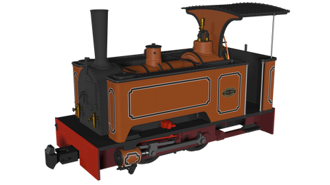 RAP-986005 Rapido UK Kerr Stuart Sirdar Lined Burnt Orange OO9-Scale DCC Ready