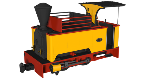 RAP-986508 Rapido UK Kerr Stuart Sirdar Plain Yellow OO9-Scale DCC Fitted non sound