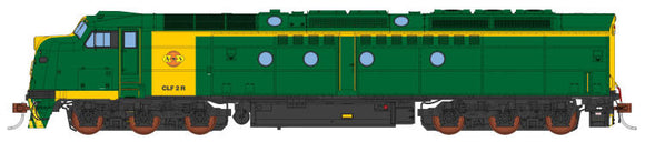 AUS-CLF03 Auscision CLF-Class #CLF2 Australia Southern Railroad, *Green/Yellow* HO-Scale DCC-Ready/Sound-Ready