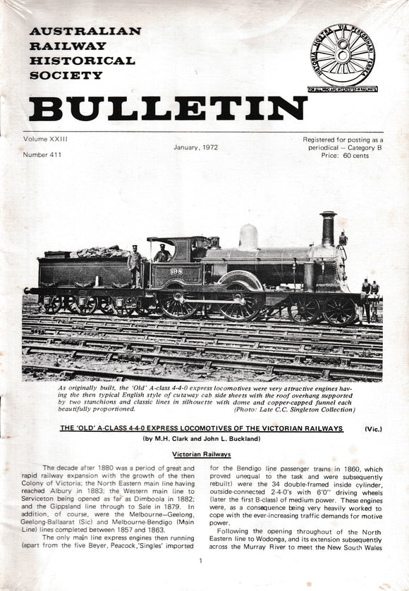 ARHS Bulletin (12) 1972 -Used- (M-BU-1972)