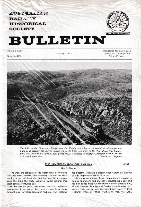 ARHS Bulletin (12) 1973 -Used- (M-BU-1973)