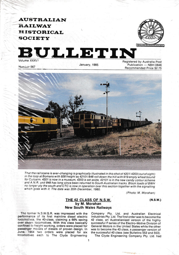 ARHS Bulletin (12) 1985 -Used- (M-BU-1985)