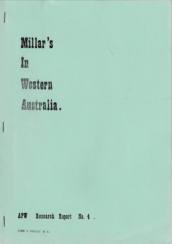 Millar's In Western Australia -Used- (UBWB-0711S)