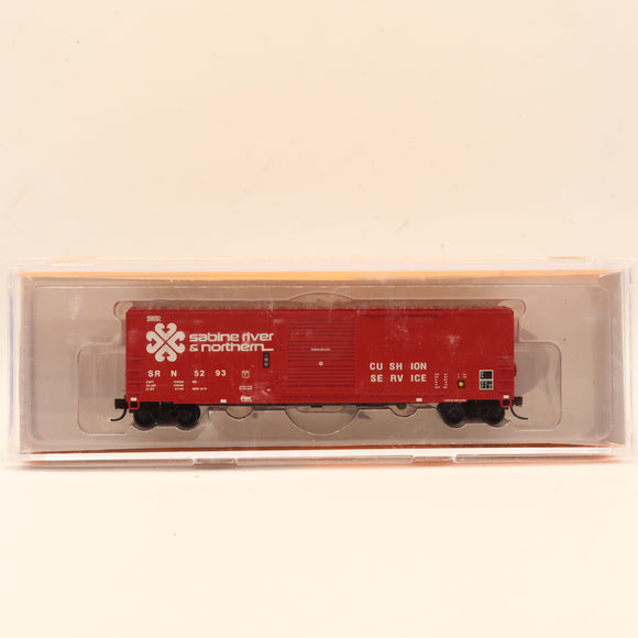 NSC-0027 Used Goods Fox Valley Models FMC SD Boxcar Sabine River & Northern N Scale