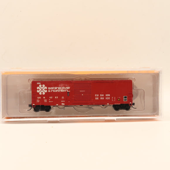 NSC-0028 Used Goods Fox Valley Models FMC SD Boxcar Sabine River & Northern N Scale