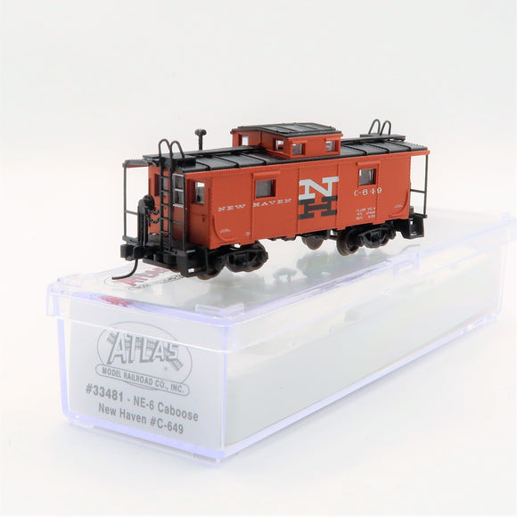 NSC-0201 Used Goods Atlas NE-6 Caboose New Haven #C-649 N Scale