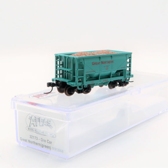 NSC-0226 Used Goods Atlas Ore Car Great Northern Green #91844 N Scale