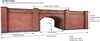 MET-PO246 Metcalfe (Card Kit) Railway Bridge in Red Brick OO Scale