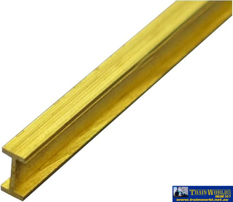 ALB-IB2 Albion Alloys Brass I Beam IB2 1.0mm x 2.0mm x 1.0mm x 305mm (1 piece) ScratchBuild