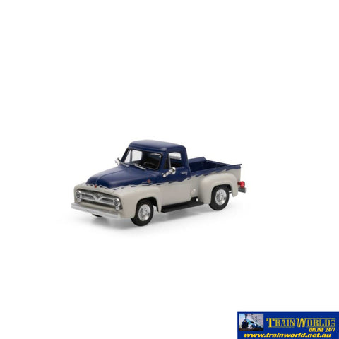 Ath-26466 Athearn Rtr 1955 Ford F-100 Pickup Blue/White Ho Scale Vehicle