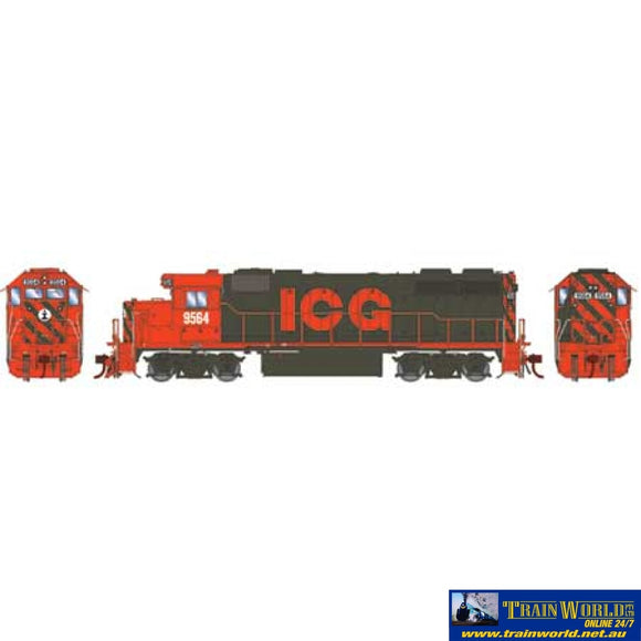 Ath-G71705 Athearn Gp38-2 Icg/orange & Grey #9564 Ho Scale Dcc Ready Locomotive