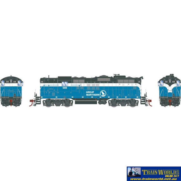 Ath-82376 Athearn Gp9 Locomotive With Dcc & Sound Gn #688 Ho Scale