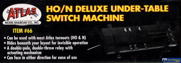 Atl-0066 Atlas Ho Deluxe Undertable Switch-Machine (Solenoid) Track/accessories