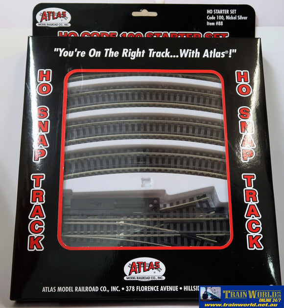 Atl-0088 Atlas Snap-Track Ho Code-100 18 (457.2Mm) Starter Set Track/accessories