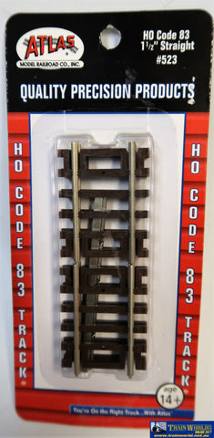 Atl-0523 Atlas Snap-Track Ho Code-83 Straight 1.5 (38.1Mm) Length (4-Pack) Track/accessories
