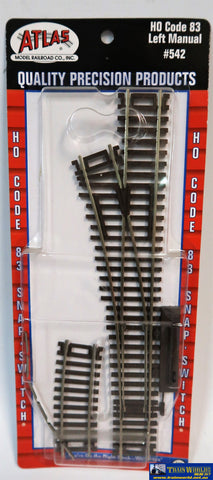 Atl-0542 Atlas Snap-Switch Ho Code-83 18 Radius (457.2Mm) Manual (Non-Powered) Left-Hand Turnout