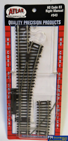 Atl-0543 Atlas Snap-Switch Ho Code-83 18 Radius (457.2Mm) Manual (Non-Powered) Right-Hand Turnout