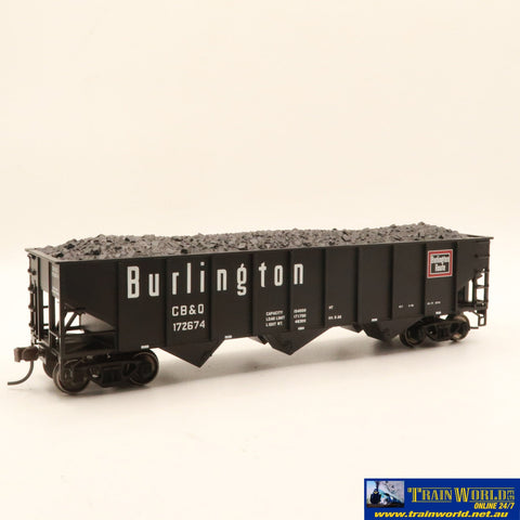 ATL-20004899 Atlas Trainman AAR 70 Ton 9 Panel Hopper Burlington #172674 HO Scale Rolling Stock