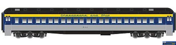 Atl-20004956 Atlas Paired-Window Coach Chesapeake & Ohio #708 Grey/Blue/Yellow/Black Ho-Scale