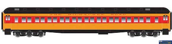 Atl-20004959 Atlas Paired-Window Coach Milwaukee Road #3312 Orange/Red/Black Ho-Scale Rolling Stock