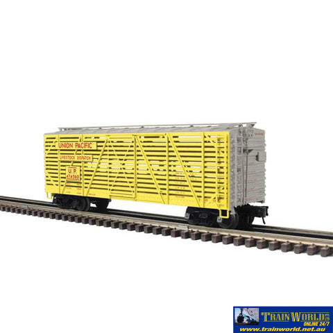 ATL-20024641 Atlas-Trainman ACF 40’ Steel Stock Car Union Pacific (yellow red silver) #47456D O Scale (2-Rail) Rolling