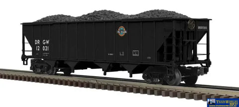 ATL-30022862 Atlas-Premier 4-Bay Hopper Denver & Rio Grande Western ’D&RGW’ #16331 *Black/White* O-Scale (2-Rail)
