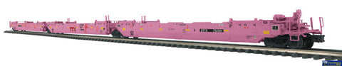 ATL-3004056 Atlas O Master Gunderson Maxi-IV Well Car TTX Company (On Track for a Cure) (Pink/Black/Red) 3pk O Scale