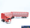 ATM-FLBDST Aussie Truck Models Freightliner B Double Sheep Truck HO Scale - Vehicle