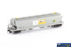 AUS-AGH02 Auscision XGAY Grain Hopper AWB/ATN Access Grey - 4 Wagon Pack HO Scale - Rolling Stock