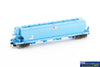 AUS-AGH03 Auscision XGAY Grain Hopper WGBY Grain Hopper AWB Faded Blue - 4 Wagon Pack - HO Scale - Rolling Stock