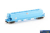 AUS-AGH04 Auscision XGAY Grain Hopper WGBY Grain Hopper AWB Faded Blue - 4 Wagon Pack - HO Scale - Rolling Stock