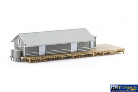 AUS-ASA04 Auscision Models NSWGR G3 Goods Shed Grey Roof Grey Walls & White Doors - Ready-to-Place HO Scale Structures