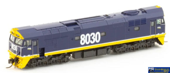 Aus-N8010S Auscision 80-Class #8030 Freight Rail ’Blue/Yellow With Fr-Logos’ N-Scale